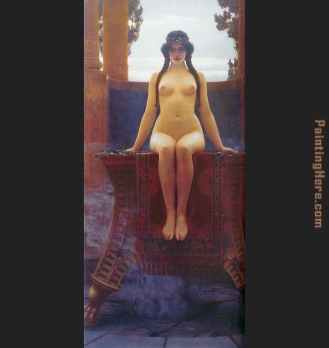 The Delphic Oracle painting - John William Godward The Delphic Oracle art painting